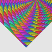 Psychedelisches Regenbogen-Spiralen-Seidenpapier Seidenpapier (Ausschnitt)