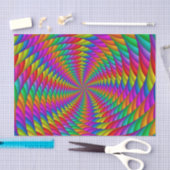 Psychedelisches Regenbogen-Spiralen-Seidenpapier Seidenpapier (Handwerk)