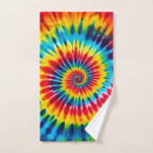 Psychedelisches Regenbogen-Tie-Dye-Handtuch-Set Badhandtuch Set (Handtuch)
