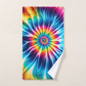 Psychedelisches Regenbogen-Tie-Dye-Handtuch-Set Badhandtuch Set (Handtuch)