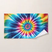 Psychedelisches Regenbogen-Tie-Dye-Handtuch-Set Badhandtuch Set (Handtuch)