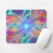 Psychedelisches Regenbogen-Wirbels-Fraktal-Muster Mousepad (Mit Mouse)