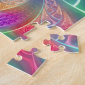 Psychedelisches Regenbogen-Wirbels-Fraktal-Muster Puzzle (Seite)