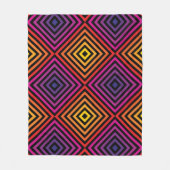 Psychedelisches Regenbogen-Zickzack Muster Fleecedecke (Vorderseite)