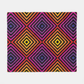 Psychedelisches Regenbogen-Zickzack Muster Fleecedecke (Vorderseite (Horizontal))