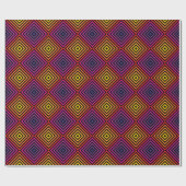 Psychedelisches Regenbogen-Zickzack Muster Geschenkpapier (Flach)
