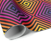 Psychedelisches Regenbogen-Zickzack Muster Geschenkpapier (Rolleneckpunkt)