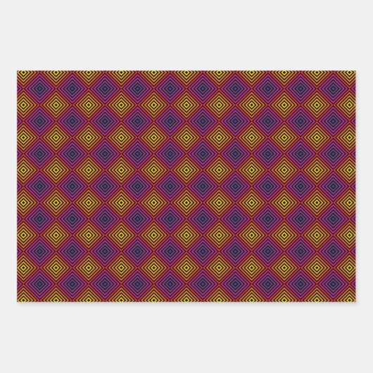 Psychedelisches Regenbogen-Zickzack Muster Geschenkpapier Set (Vorderseite 3)