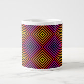 Psychedelisches Regenbogen-Zickzack Muster Jumbo-Tasse (Vorderseite)