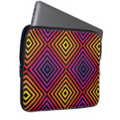 Psychedelisches Regenbogen-Zickzack Muster Laptopschutzhülle (Vorne Rechts)