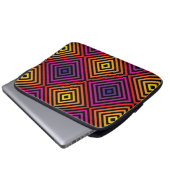 Psychedelisches Regenbogen-Zickzack Muster Laptopschutzhülle (Vorne Knopf)
