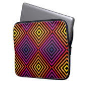 Psychedelisches Regenbogen-Zickzack Muster Laptopschutzhülle (Vorderseite Links)