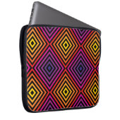Psychedelisches Regenbogen-Zickzack Muster Laptopschutzhülle (Vorne Rechts)