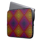 Psychedelisches Regenbogen-Zickzack Muster Laptopschutzhülle (Vorderseite Links)