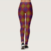 Psychedelisches Regenbogen-Zickzack Muster Leggings (Rückseite)