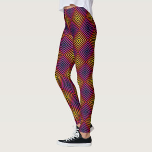 Psychedelisches Regenbogen-Zickzack Muster Leggings