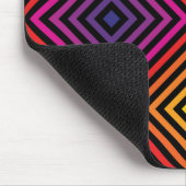 Psychedelisches Regenbogen-Zickzack Muster Mousepad (Ecke)