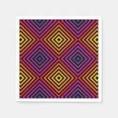 Psychedelisches Regenbogen-Zickzack Muster Serviette (Vorderseite)