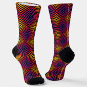 Psychedelisches Regenbogen-Zickzack Muster Socken (Gewinkelt)