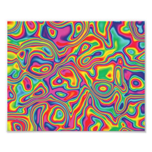 Psychedelisches Regenbogenölmuster Fotodruck (Vorne)