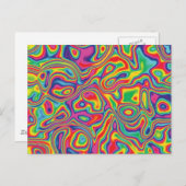 Psychedelisches Regenbogenölmuster Postkarte (Vorne/Hinten)