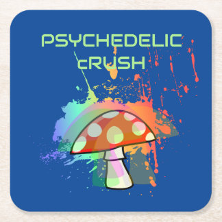 Psychedelisches Retro-Party wie es ist 1969! Rechteckiger Pappuntersetzer