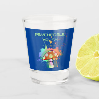 Psychedelisches Retro-Party wie es ist 1969! Schnapsglas