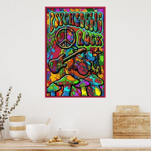 Psychedelisches Rock Poster (Küche)