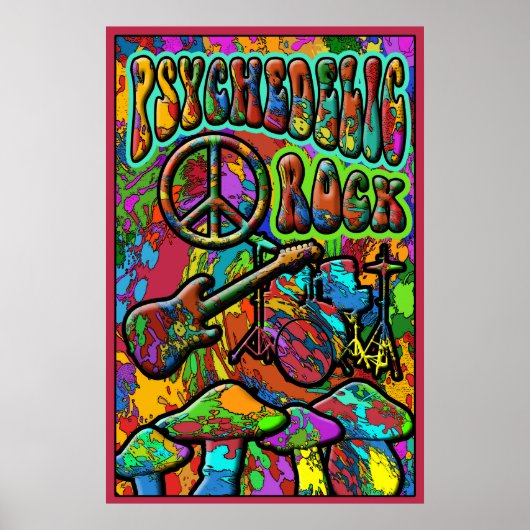 Psychedelisches Rock Poster (Vorne)