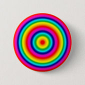 Psychedelisches rundes Regenbogen-Muster Button (Vorderseite)