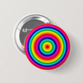 Psychedelisches rundes Regenbogen-Muster Button (Vorne & Hinten)