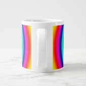 Psychedelisches rundes Regenbogen-Muster Jumbo-Tasse (Rückseite)