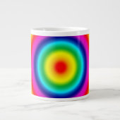Psychedelisches rundes Regenbogen-Muster Jumbo-Tasse (Vorderseite)