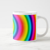 Psychedelisches rundes Regenbogen-Muster Jumbo-Tasse (Rechts)
