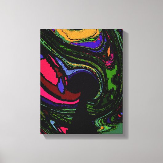 Psychedelisches Schlüsselloch ~ 24x18 / .75"dick Leinwanddruck (Vorderseite)