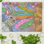 Psychedelisches Seepferd Meeresschildkröte Art Handtuch (Gefaltet)