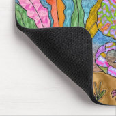 Psychedelisches Seepferd Meeresschildkröte Art Mousepad (Ecke)