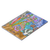 Psychedelisches Seepferd Meeresschildkröte Art Notizblock (Linke Seite)