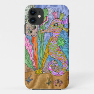 Psychedelisches-Seepferdchen-Wasserschildkröten-Ku Case-Mate iPhone Hülle