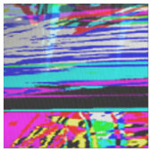 Psychedelisches Segeln.... Stoff (Nahaufnahme)