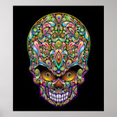 Psychedelisches Skull Art Design Poster (Vorne)