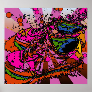Psychedelisches Sneaker Poster