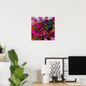 Psychedelisches Sneaker Poster (Heimbüro)