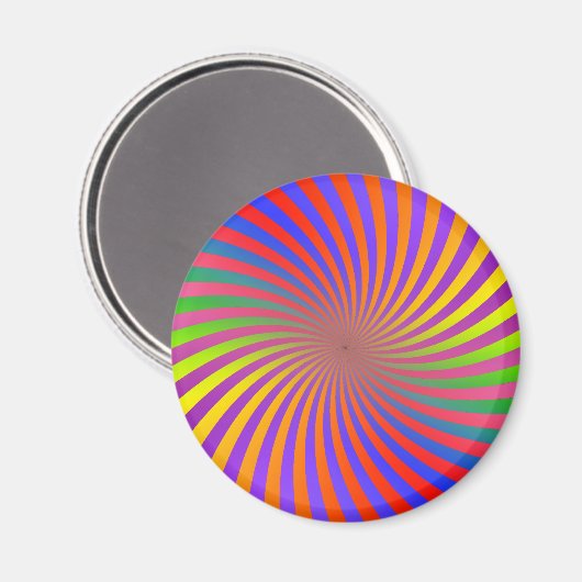 Psychedelisches Spiraldesign: Magnet (Vorderseite/Rückseite)