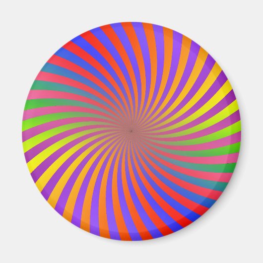 Psychedelisches Spiraldesign: Magnet (Vorne)