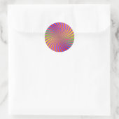 Psychedelisches Spiraldesign: Runder Aufkleber (Tasche)