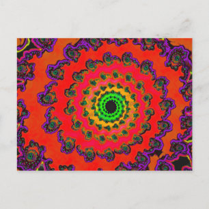 Psychedelisches SpiralFraktal 2 Postkarte