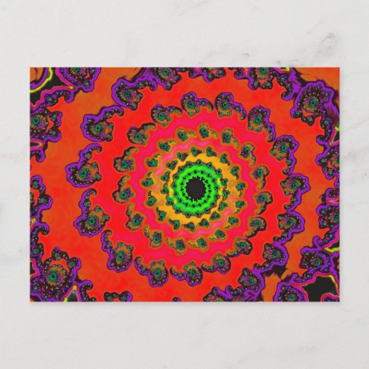 Psychedelisches SpiralFraktal 2 Postkarte (Vorderseite)