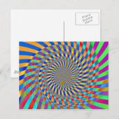 Psychedelisches Spiralmuster: Postkarte (Vorne/Hinten)