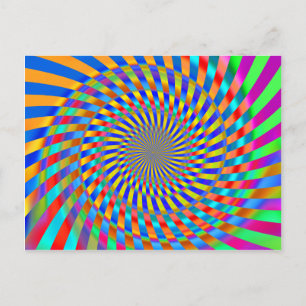 Psychedelisches Spiralmuster: Postkarte